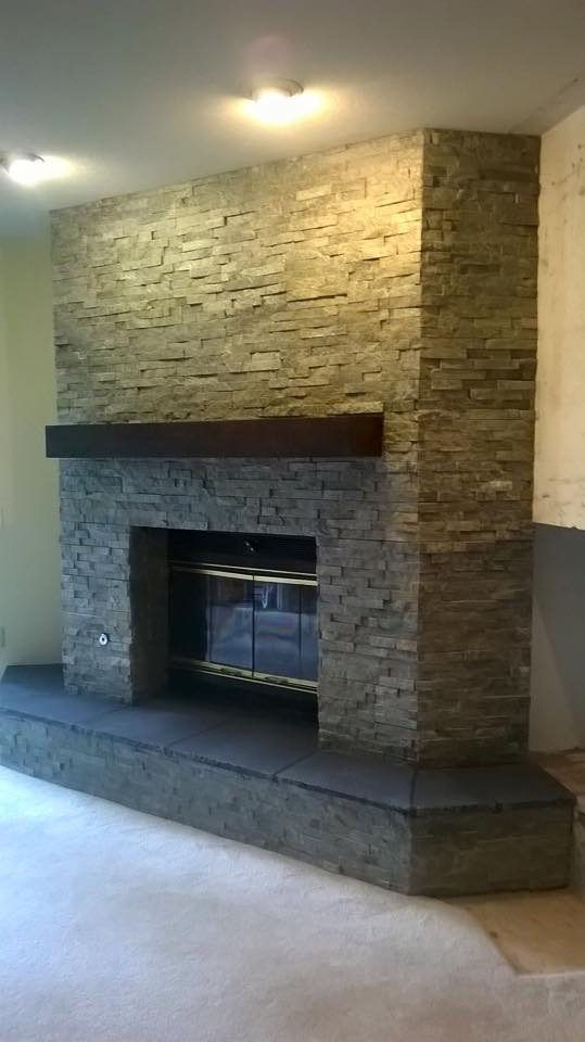Fireplace remodel by Lambdin Masonry