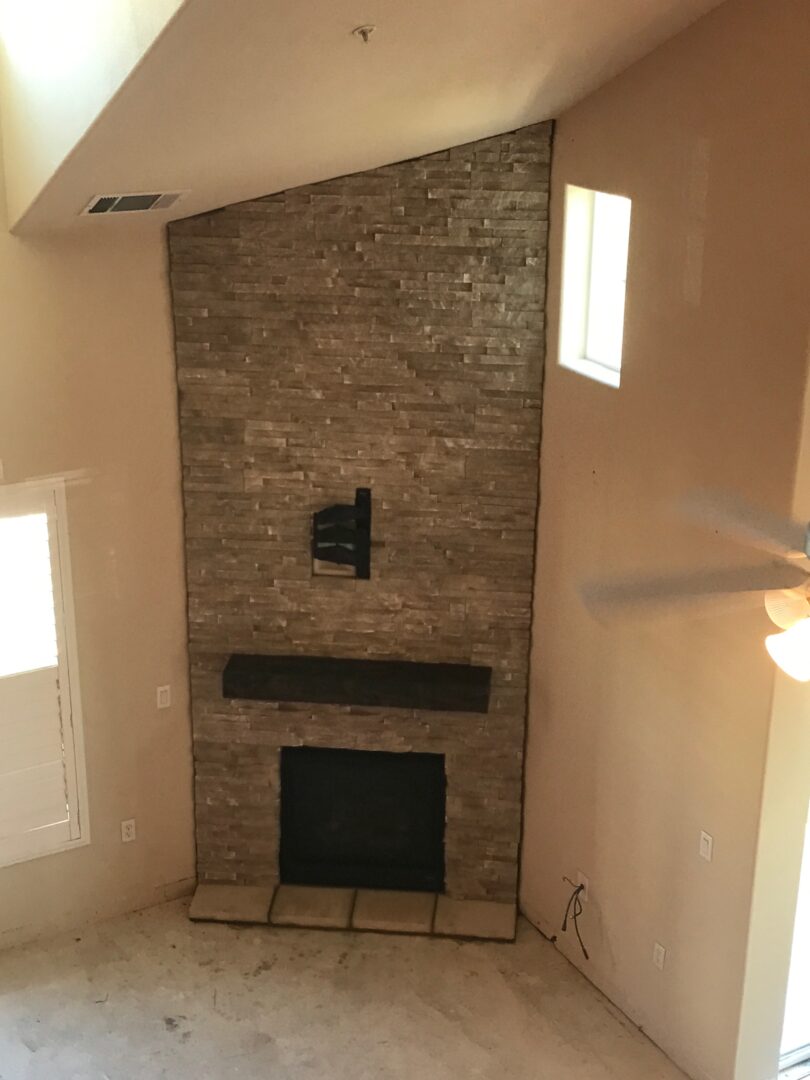 Fireplace remodel by Lambdin Masonry