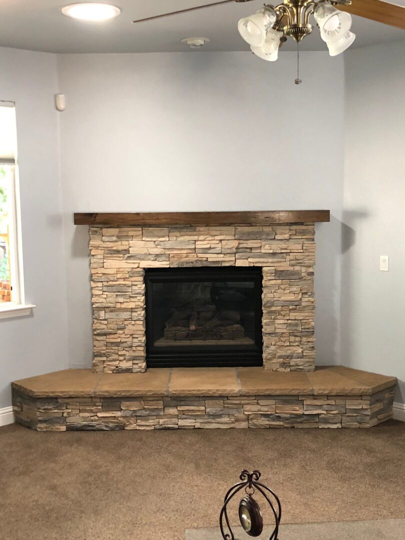 Fireplace remodel by Lambdin Masonry