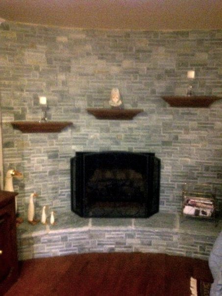 Fireplace remodel by Lambdin Masonry