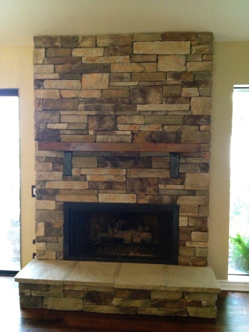 Fireplace remodel by Lambdin Masonry