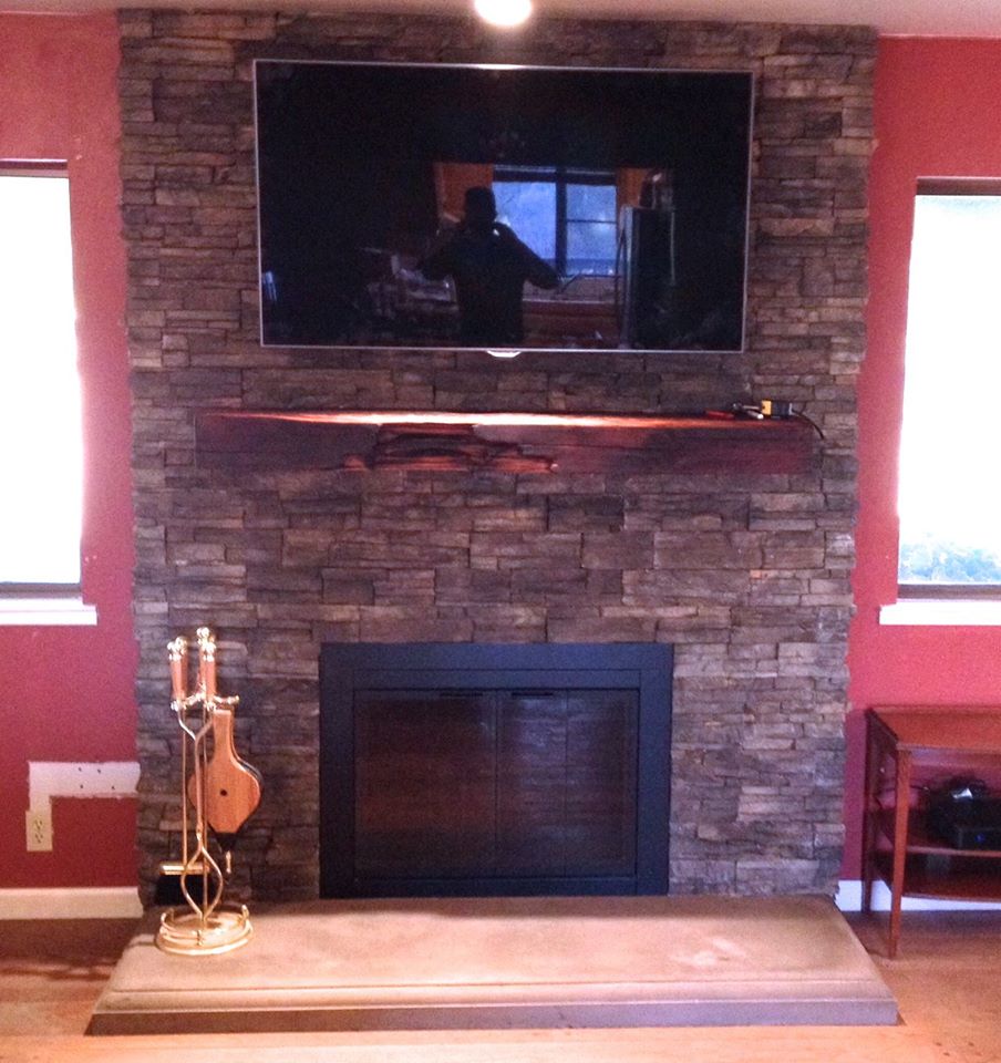 Fireplace remodel by Lambdin Masonry