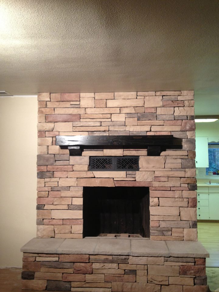 Fireplace remodel by Lambdin Masonry