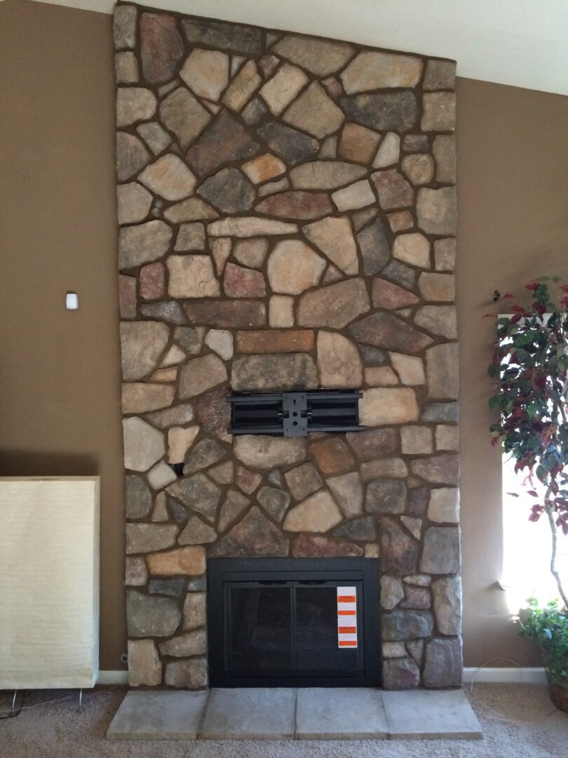 Fireplace remodel by Lambdin Masonry