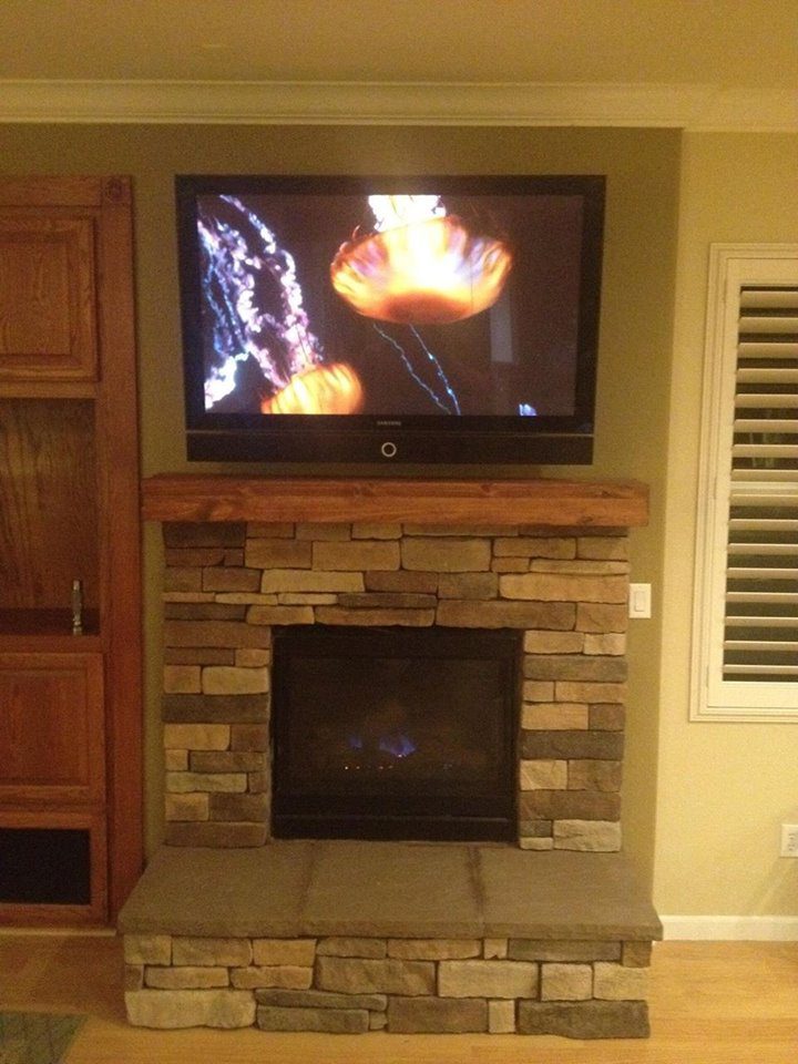 Fireplace remodel by Lambdin Masonry