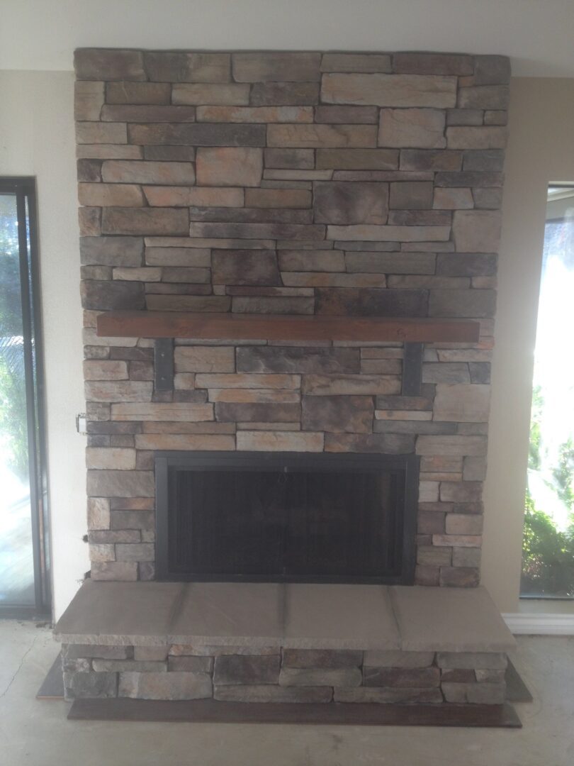 Fireplace remodel by Lambdin Masonry