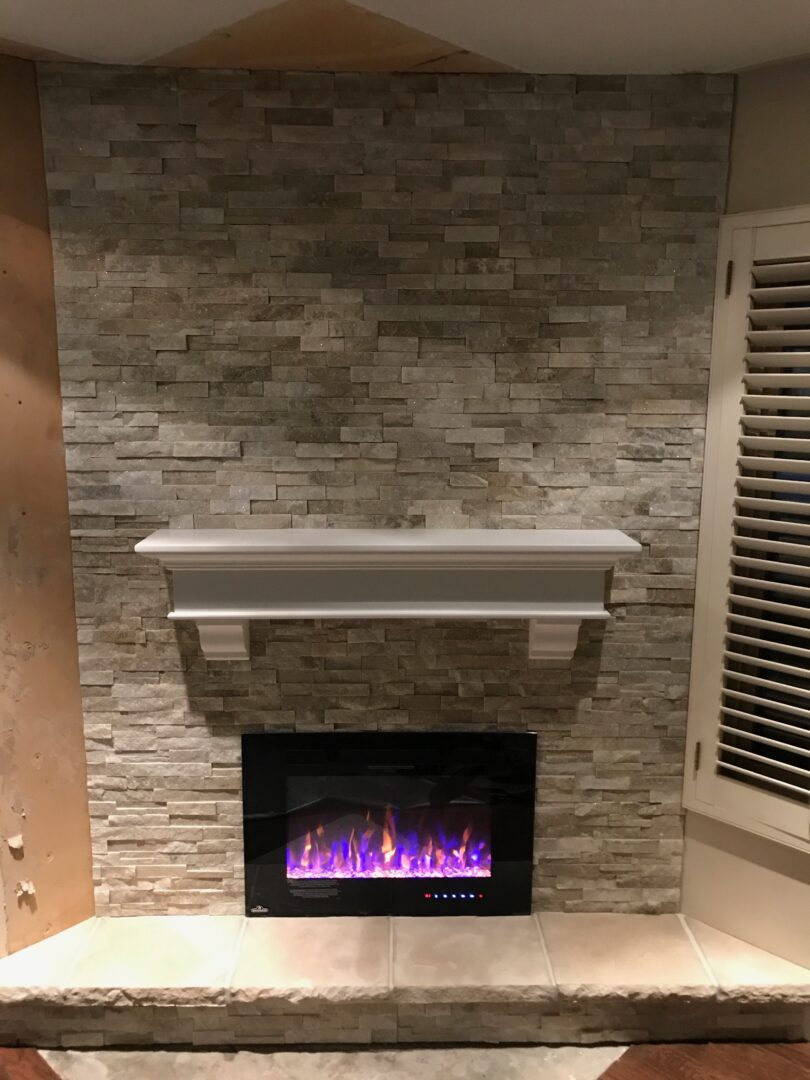 Fireplace remodel by Lambdin Masonry