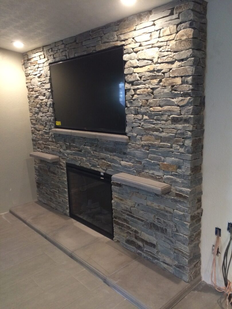 Fireplace remodel by Lambdin Masonry