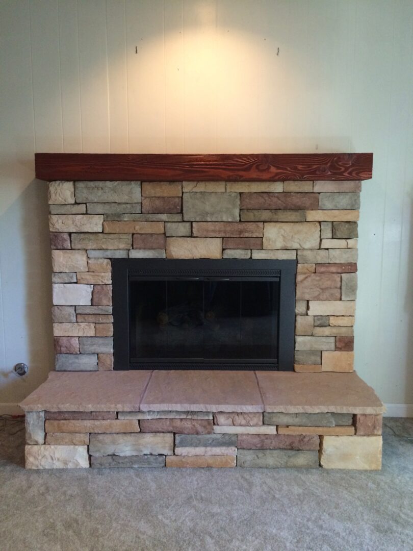 Fireplace remodel by Lambdin Masonry