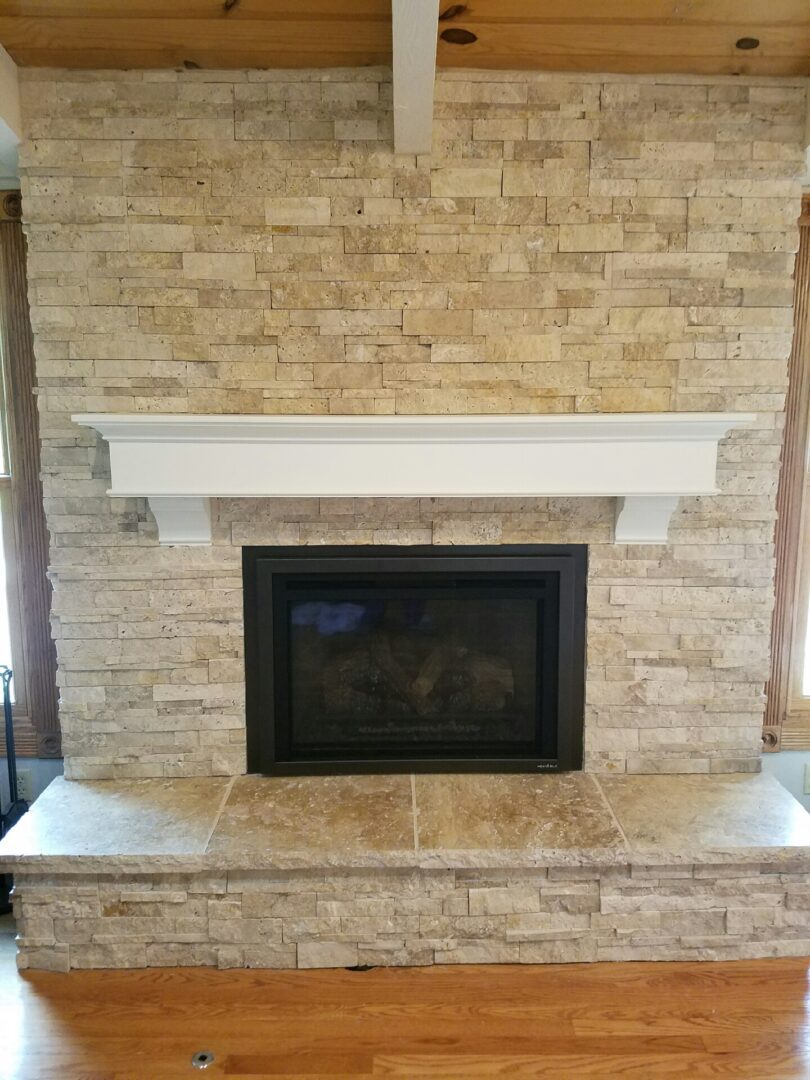 Fireplace remodel by Lambdin Masonry