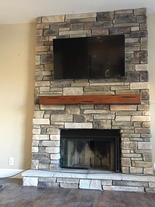 Fireplace remodel by Lambdin Masonry