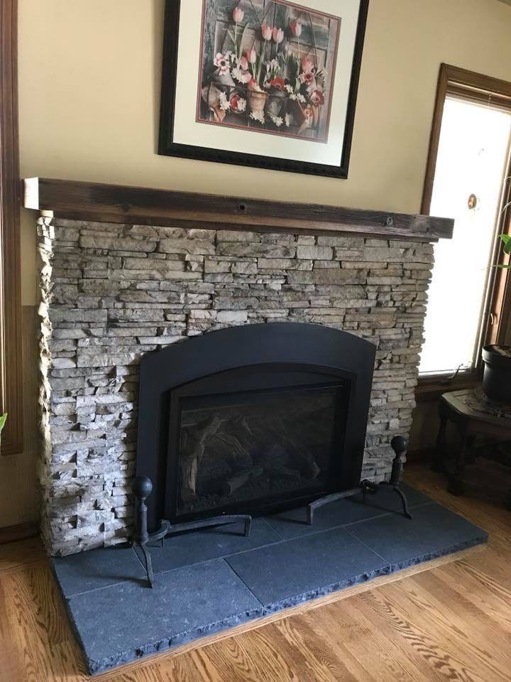 Fireplace remodel by Lambdin Masonry