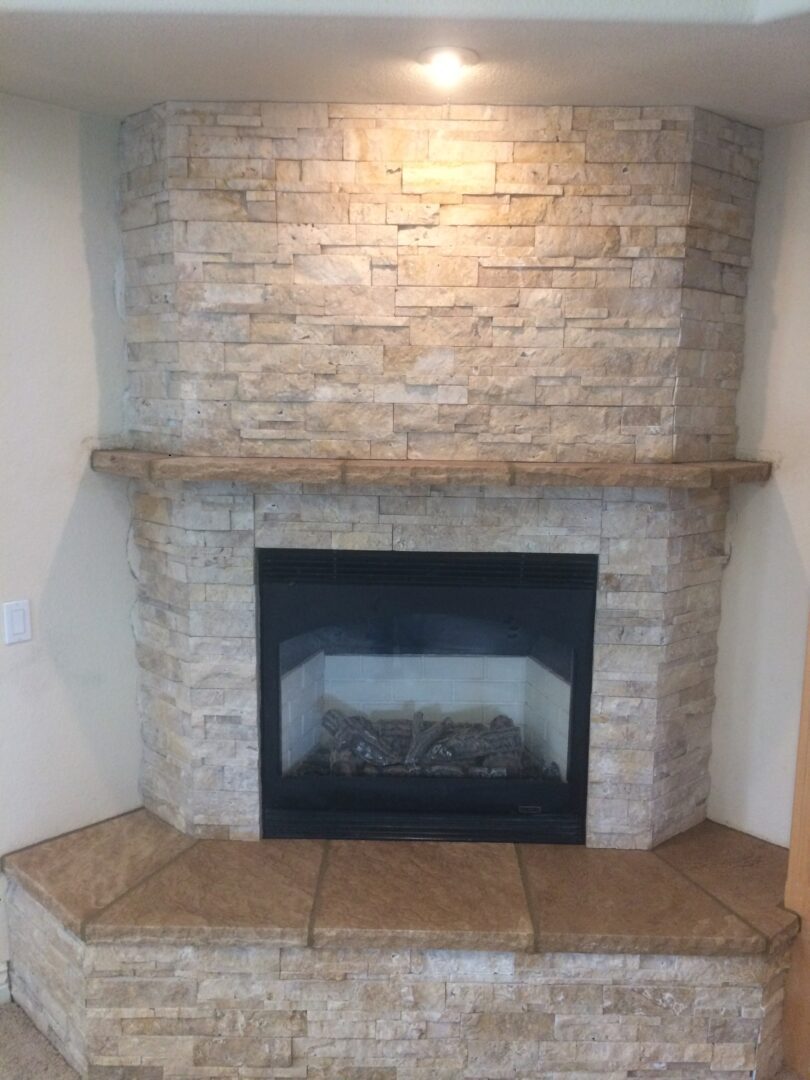 Fireplace remodel by Lambdin Masonry