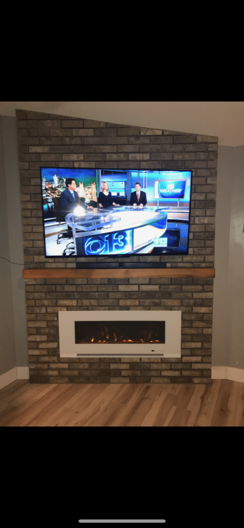 Fireplace remodel by Lambdin Masonry