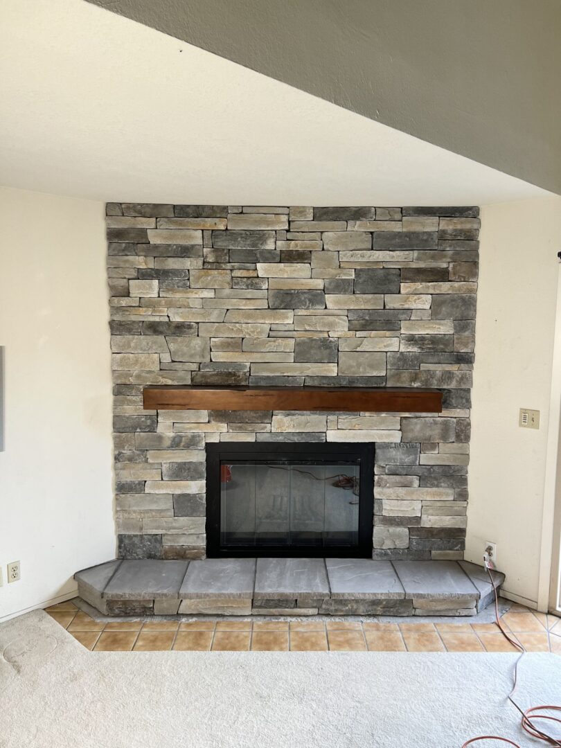 Fireplace remodel by Lambdin Masonry