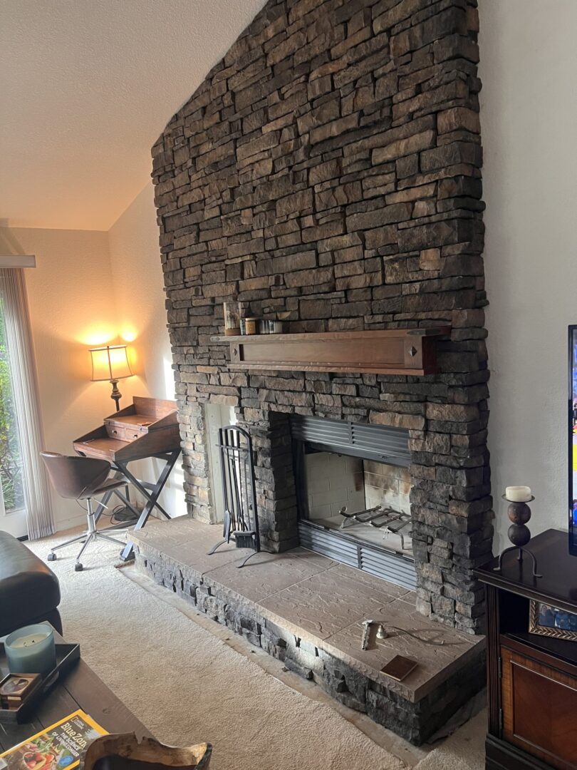 Fireplace remodel by Lambdin Masonry