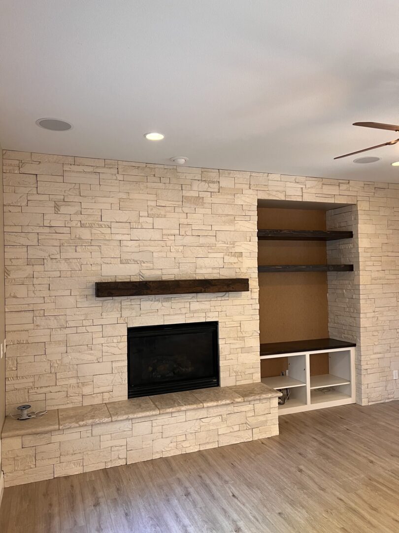 Fireplace remodel by Lambdin Masonry